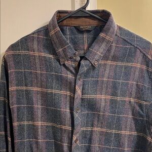 Outpost Men's Casual Plaid Button Down Shirt - Blue and Purple